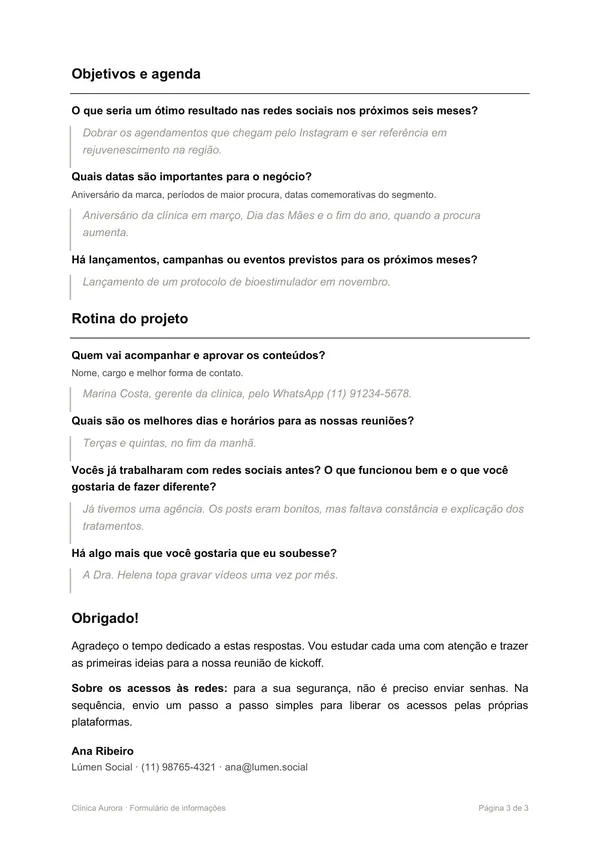 Formulário, página 3