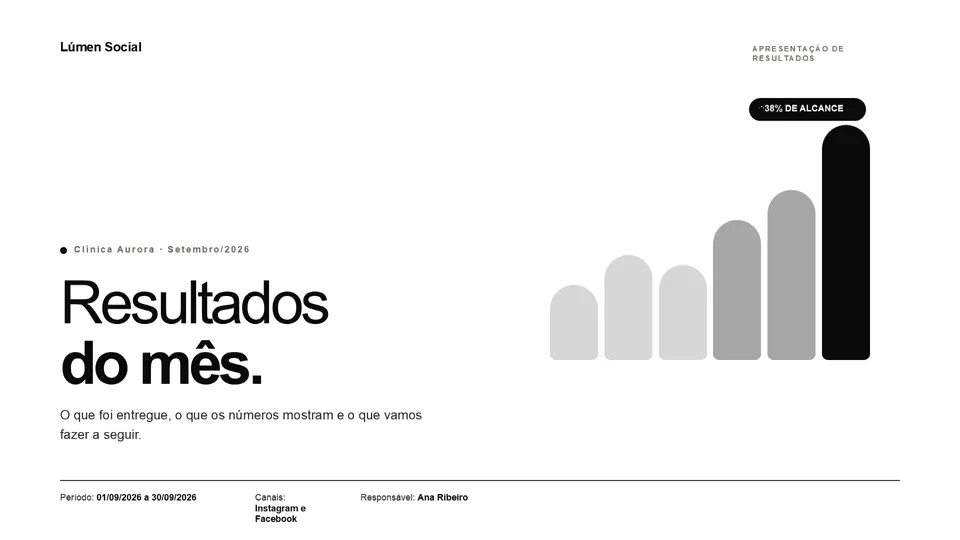 Capa da apresentação de resultados